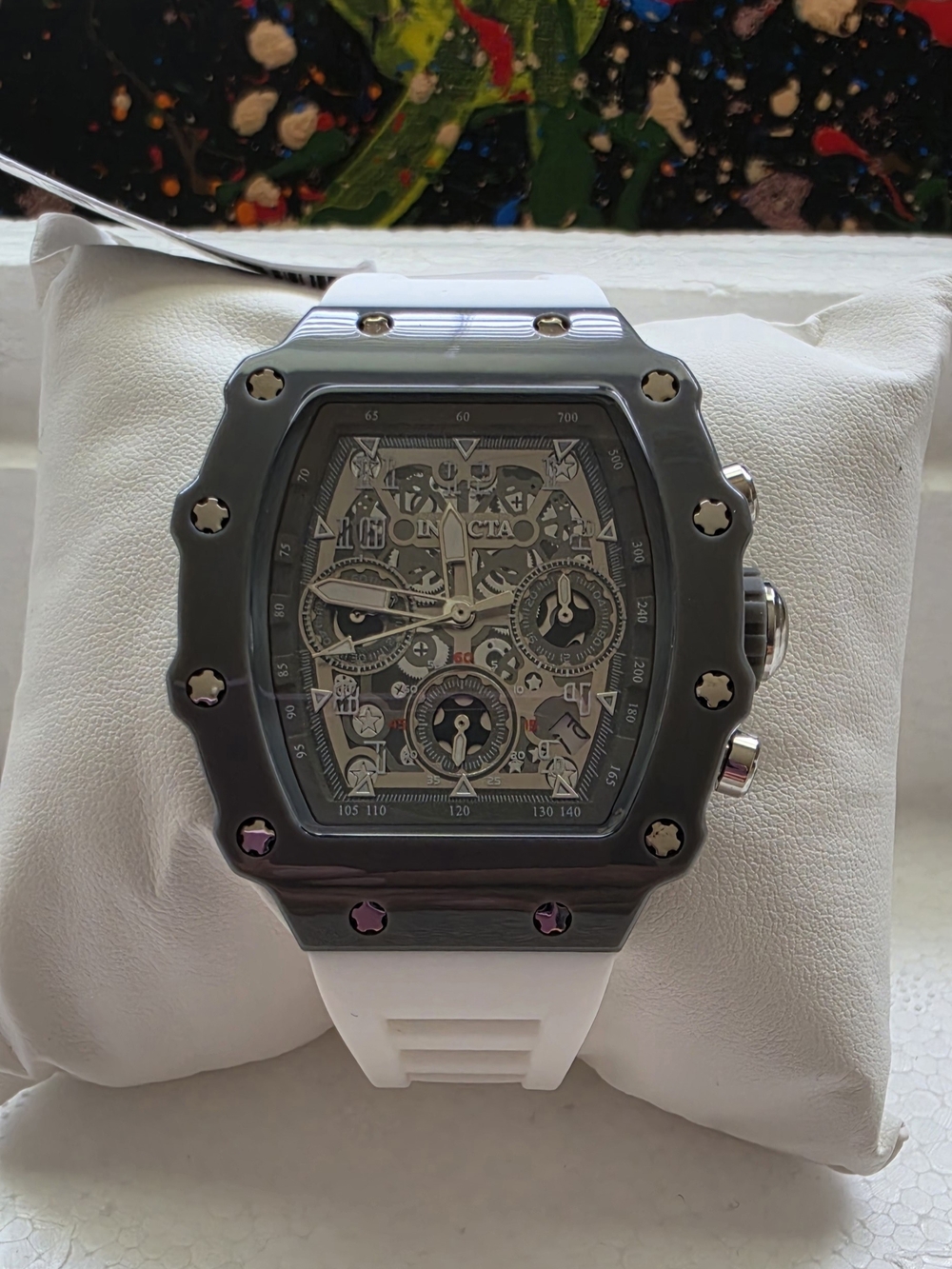 Invicta Racing Valxor Unisex Chronograph Watch – 40mm, White (69604)
